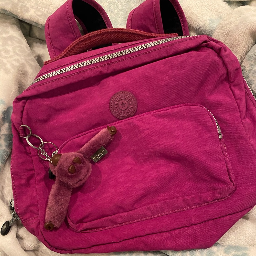 COPY - Pinky purple Kipling mini backpack